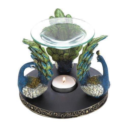 Peacock Plume Oil Warmer (pack of 1 EA)