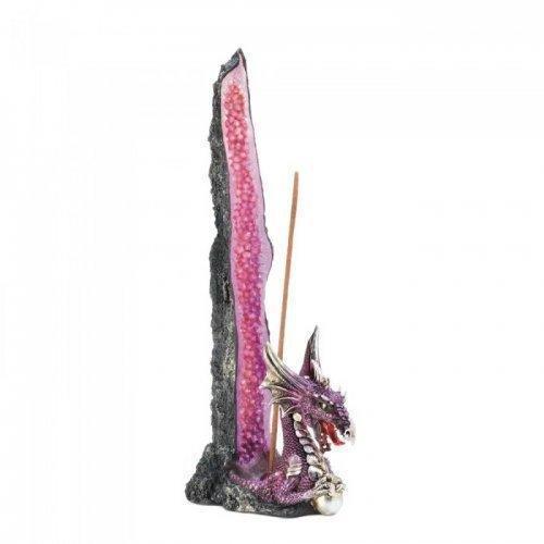 Purple Dragon Geode Incense Stand (pack of 1 EA)