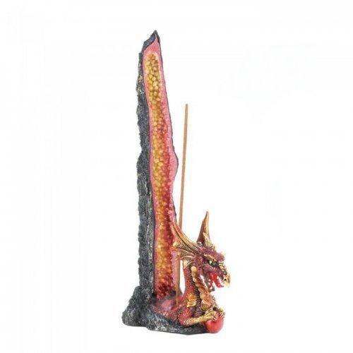 Orange Geode Dragon Incense Stand (pack of 1 EA)