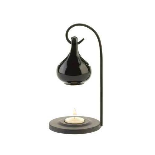 Black Tear Drop Oil Warmer (pack of 1 EA)