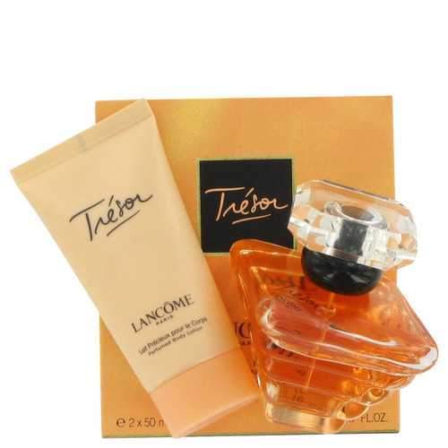 TRESOR by Lancome Gift Set -- 1.7 oz Eau De Parfum Spray + 1.7 oz Perfumed Body Lotion (Women)