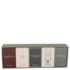 Euphoria by Calvin Klein Gift Set -- Deluxe Travel Mini Set Includes Euphoria CK One Eternity Ck 2 and CK Free (Men)