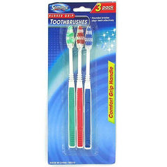 Rubber Grip Toothbrushes ( Case of 24 )