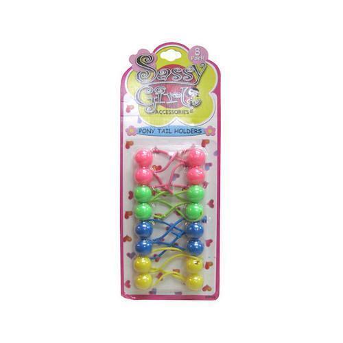 Pony tail holders with ball ends ( Case of 36 )