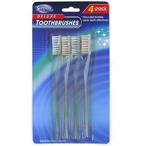 4 Pack toothbrushes ( Case of 24 )