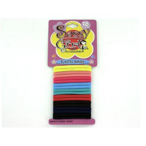 Colored Elastic Hair Bands ( Case of 12 )