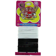 Black & White Hair Bands Set ( Case of 24 )