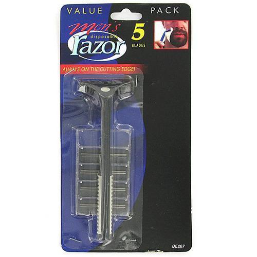 Men's Disposable Razor with Extra Blades ( Case of 24 )