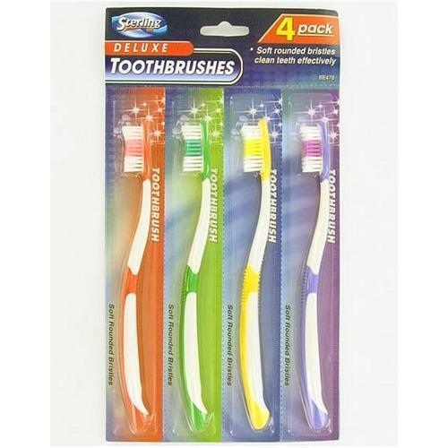 4 Pack toothbrushes ( Case of 24 )