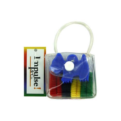 Hair accessory kit in plastic pouch ties and claw ( Case of 96 )