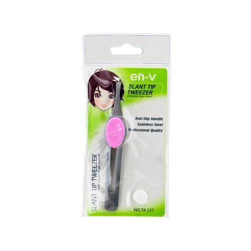 Slant Tip Tweezer with Comfort Pad ( Case of 24 )