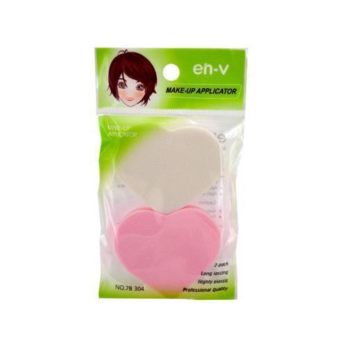 Heart-shaped Foundation Applicator Set ( Case of 24 )