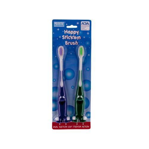 Kids Toothbrush Set With Suction Cup Base ( Case of 72 )