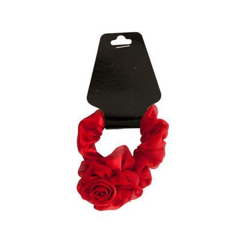 Chiffon Hair Twister with Ruffle Rose Accent ( Case of 48 )