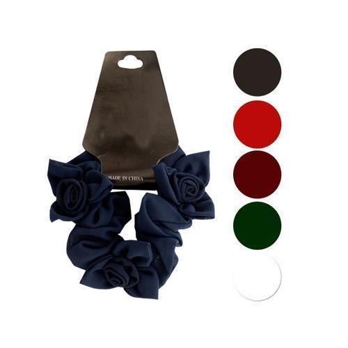 Mini Twisted Ruffle Bow Accents Hair Twister ( Case of 24 )