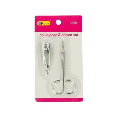 Nail Clippers and Scissors Set ( Case of 72 )