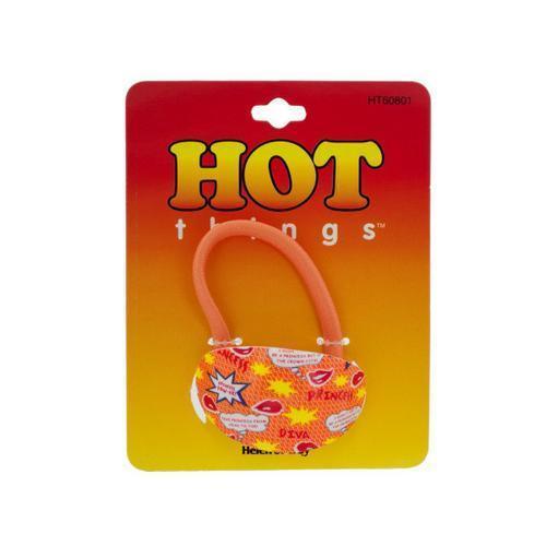 Peach Princess Comic Book Art Ponytail Holder ( Case of 48 )