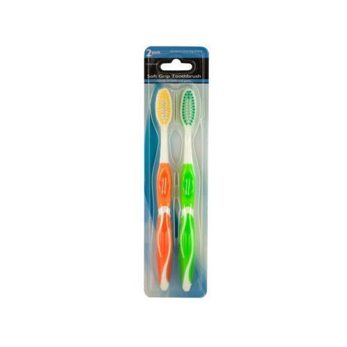 Colorful Soft Grip Toothbrush Set ( Case of 24 )