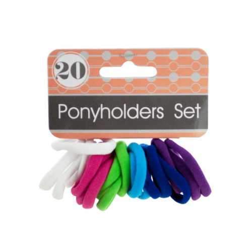 Colored Clasp Free Ponyholders Set ( Case of 12 )