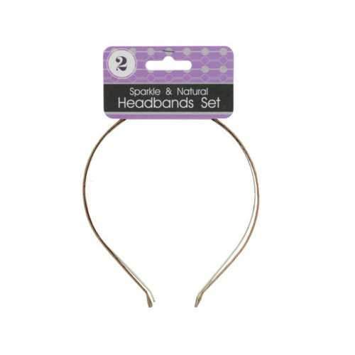 Sparkle & Natural Headbands Set ( Case of 24 )
