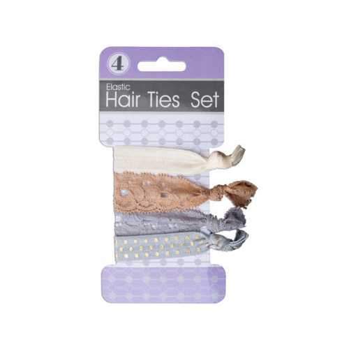 Elastic Hair Ties Set ( Case of 12 )