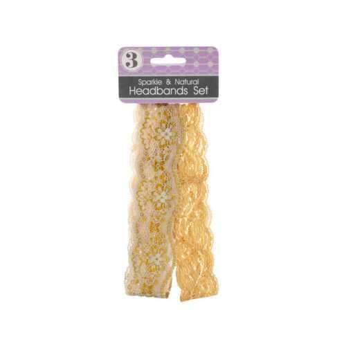 Lace Elastic Headwraps Set ( Case of 12 )