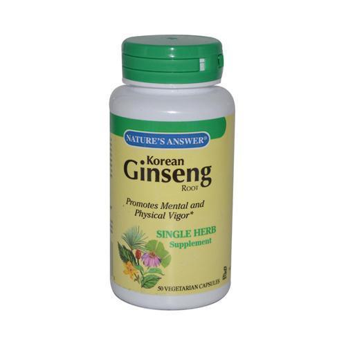 Nature's Answer Korean Ginseng Root (1x50 Veg Capsules)