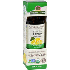 Natures Answer Essential Oil  Organic  Lemon  .5 oz