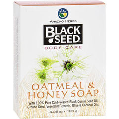 Black Seed Bar Soap  Oatmeal and Honey  4.25 oz