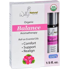 Wallys Natural Products Aromatherapy Blend  Organic  Roll On  Essential Oils  Balance  .33 oz