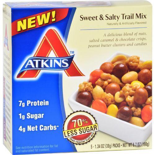 Atkins Trail Mix  Sweet and Salty  1.34 oz  5 Count  Case of 4