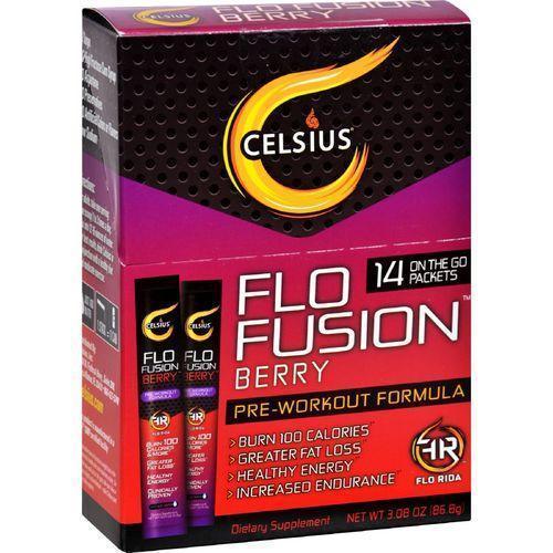 Celsius Flo Fusion  Powder Sticks  Berry  14 Packets