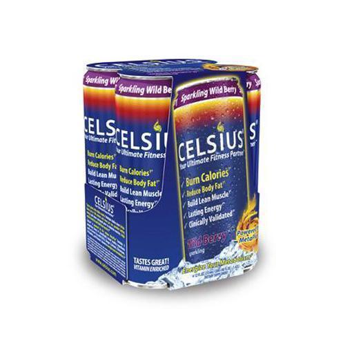 Celsius Sparkling Wild Berry (12 fl Oz Pack of 4)