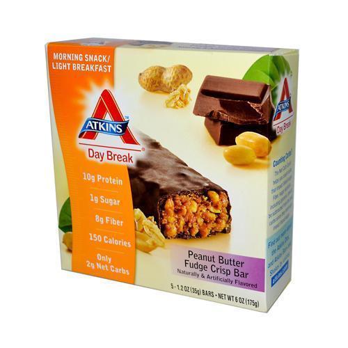 Atkins Day Break Bar Peanut Butter Fudge Crisp (1x5 Bars)