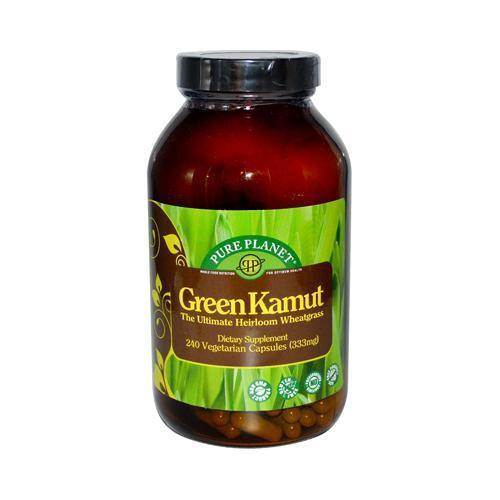 Pure Planet Green Kamut Wheatgrass 240 Vegetarian Capsules