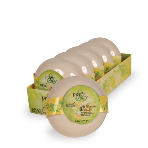 Pure and Basic Bar Soap Wild Banana Vanilla (6 x 6.4 Oz)