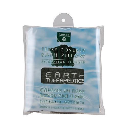 Earth Therapeutics Terry Covered Bath Pillow Dark Green (1 Pillow)