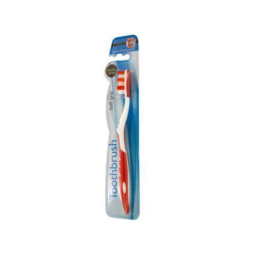 Soft Grip Medium Bristle Toothbrush ( Case of 72 )