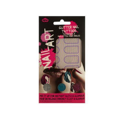 Striped Nail Art Glitter Nail Tattoos Kit ( Case of 96 )