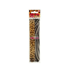 Brown Furry Animal Print Nail File & Buffer Set ( Case of 96 )