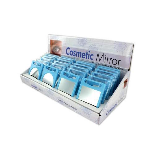 Double-sided cosmetic mirror display ( Case of 24 )