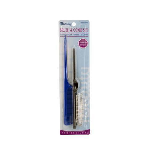 Teasing Brush & Bone Tail Comb Set ( Case of 20 )