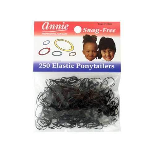 Snag-Free Black Elastic Hair Bands Set ( Case of 108 )