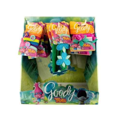 Goody Girls Trolls Hair Elastics & Headwraps Countertop Display ( Case of 72 )