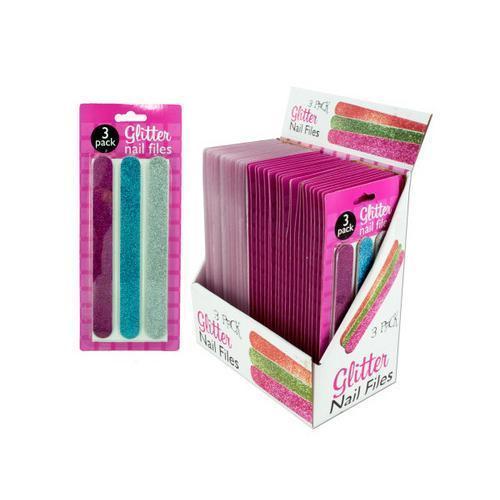 Glitter Nail File Set Counter Top Display ( Case of 108 )