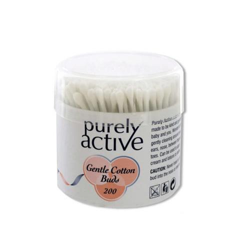 Purely Active Cotton Swabs in Container ( Case of 20 )