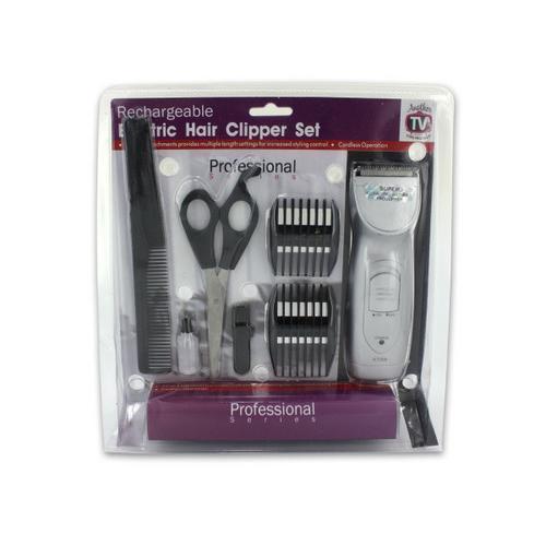 Rechargeable Hair Clipper Set with Accessories ( Case of 1 )