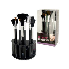 Cosmetic Brush Set With Stand ( Case of 8 )