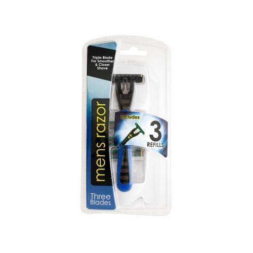 Triple Blade Mens Razor with Refills ( Case of 48 )