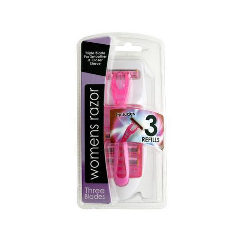 Triple Blade Womens Razor with Refills ( Case of 12 )